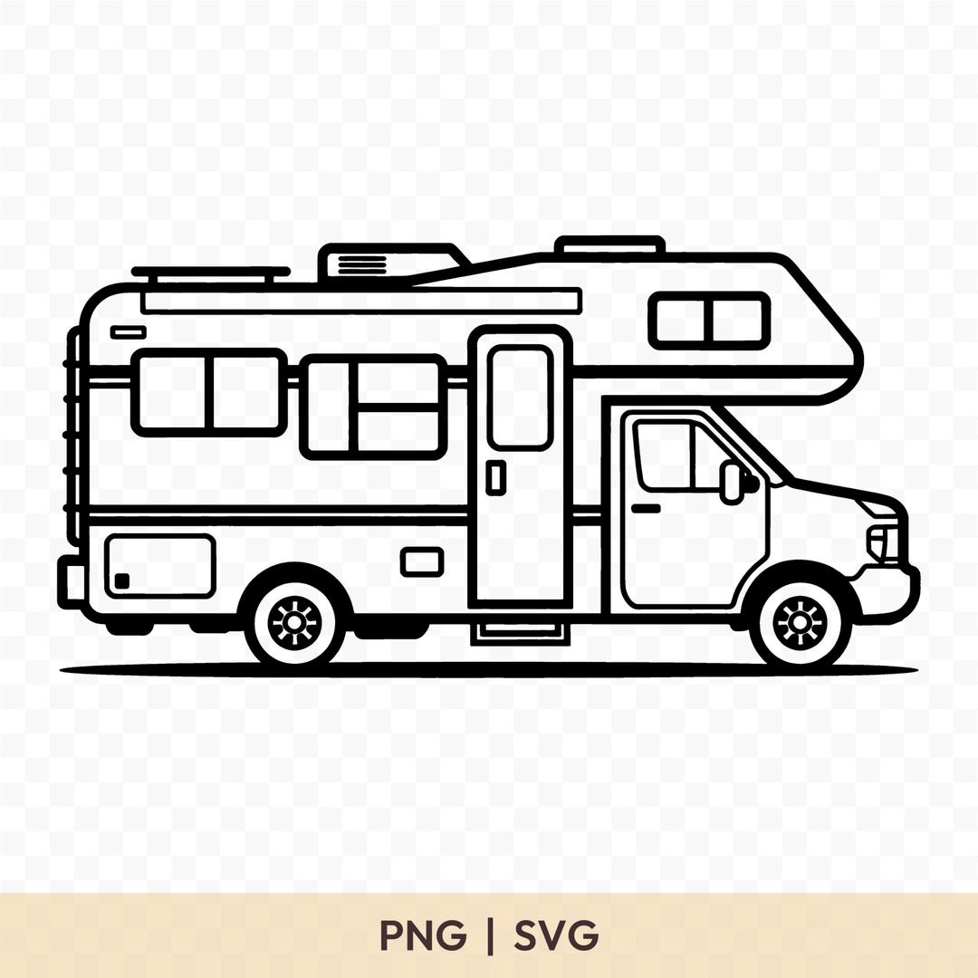 RV SVG Cut File for Cricut, Silhouette, Sublimation, Laser Engraving ...