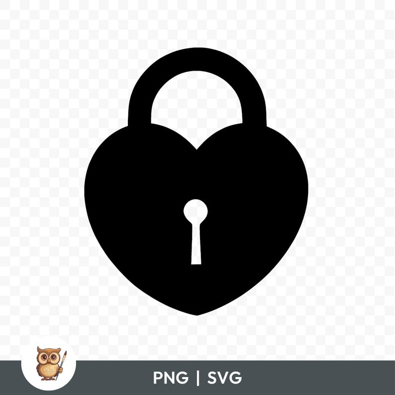 Heart Padlock SVG Bundle, Heart Shaped Lock Clipart, 15 Heart Lock Cut ...