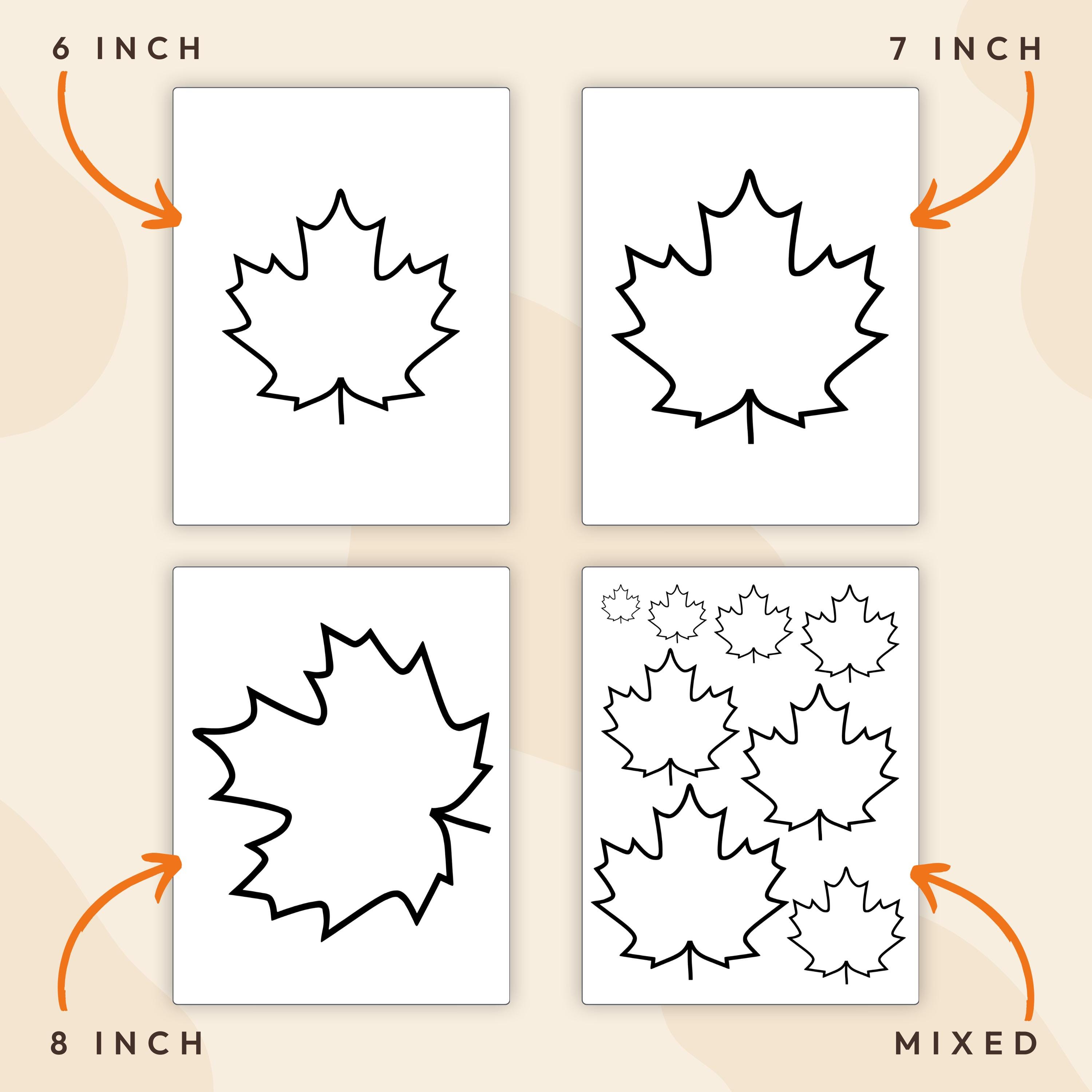 Maple Leaf Shape Template Printable PDF: Maple Leaf Cutouts, Tracing ...