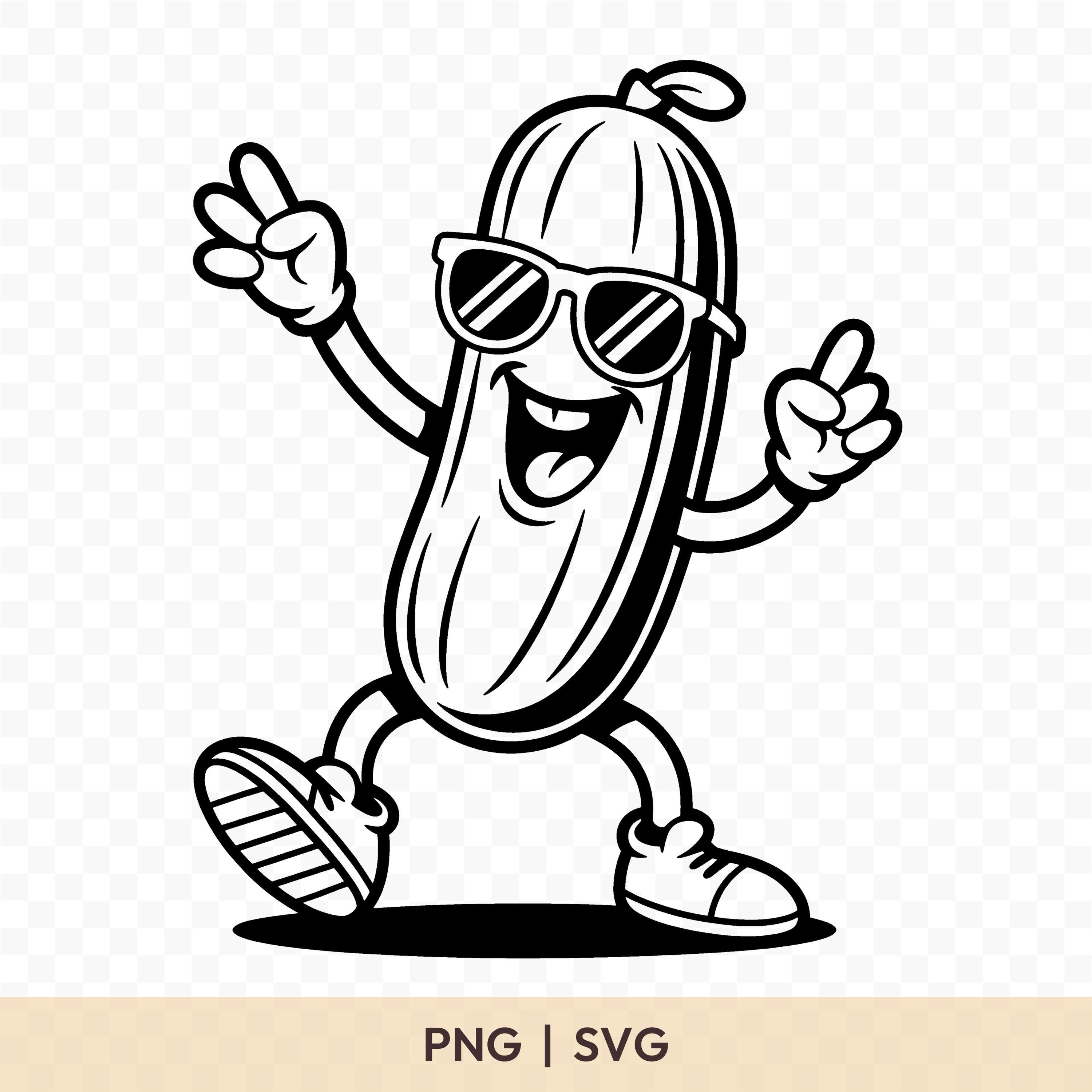 Dancing Pickle SVG: Pickle Cut File for Cricut, Pickle PNG