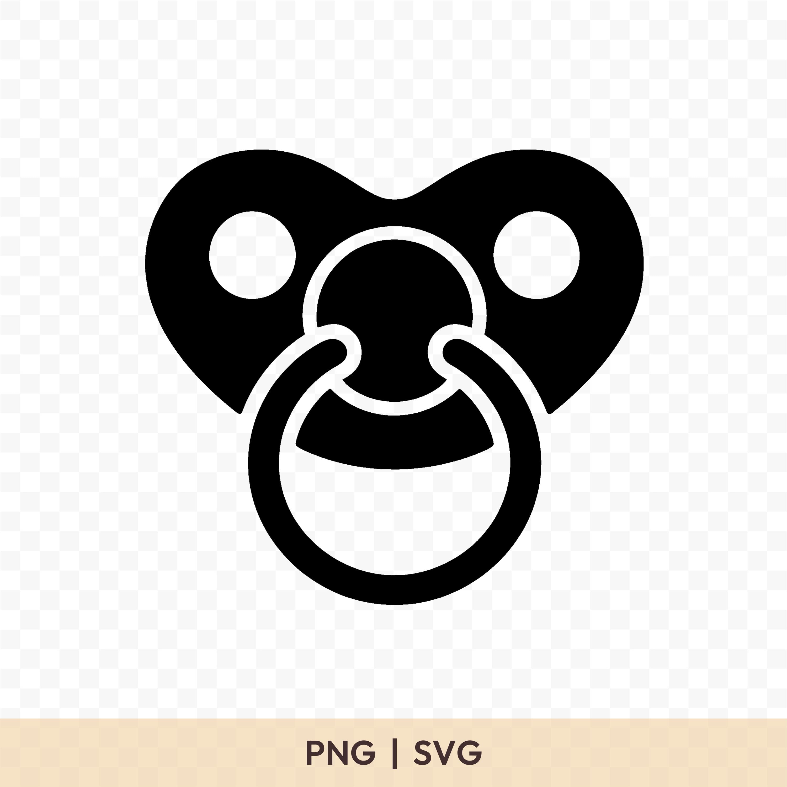 Pink Pacifiersvg Pacifier Silhouette SVG: Cut File for Cricut, Silhouette, Digital ...