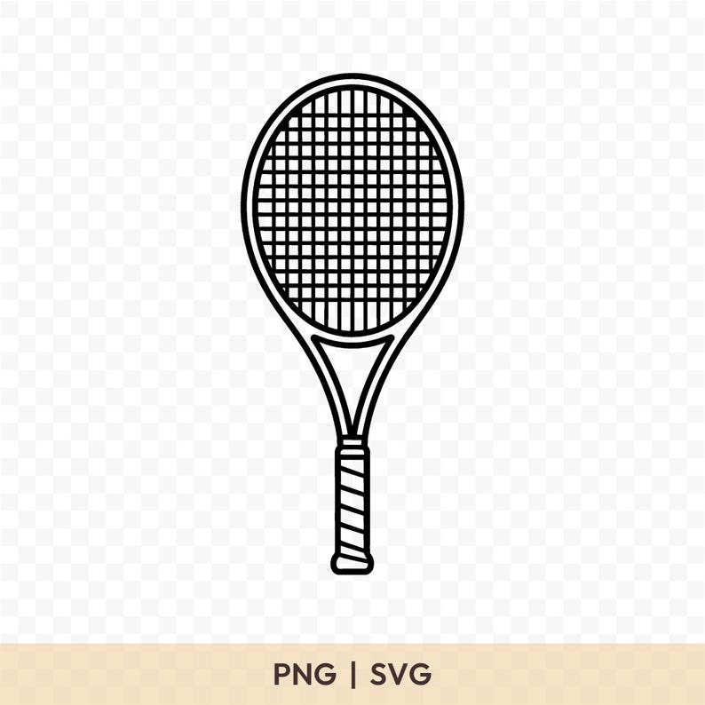 Tennis Racquet SVG: Tennis Racket Cut File for Cricut, Tennis Clipart ...