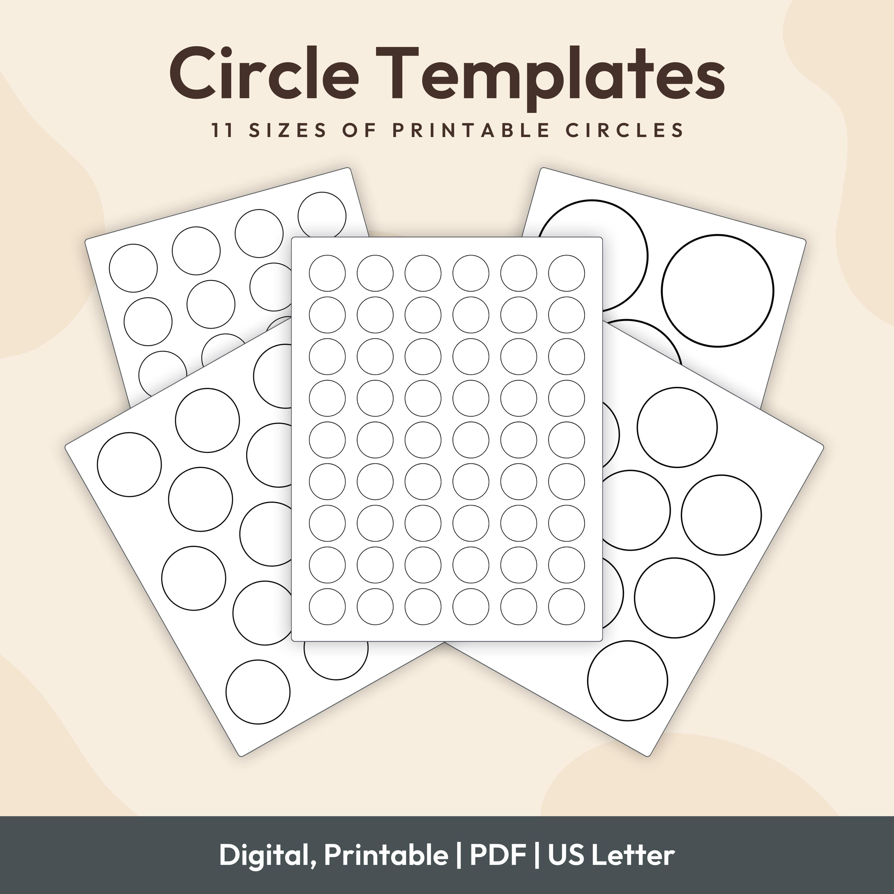 Printable Circle Shape Pattern Circle Shape Template Printable PDF: Craft Circle Cutouts, Tracing ...
