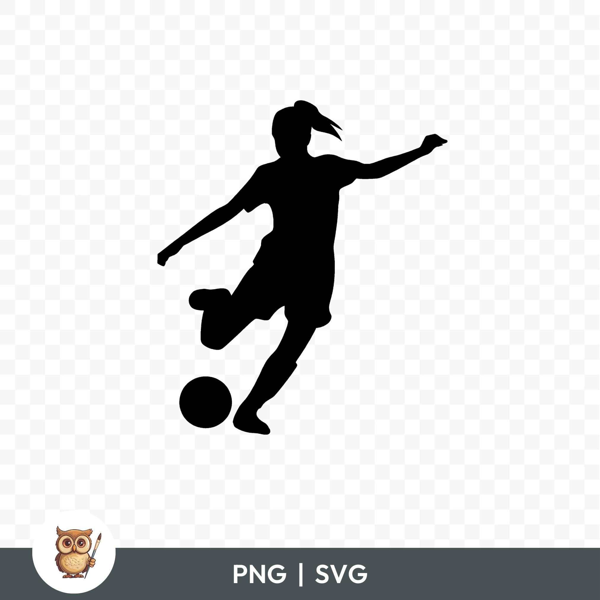 Female Soccer Player Silhouette SVG Bundle, Female Soccer Player ...