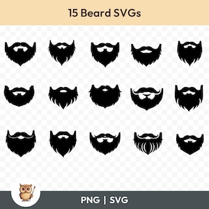 Bart SVG Bundle, Bart Clipart, 15 Bart Schnittdateien für Cricut, PNG und SVG, Vektorbild Schnittdateien, Printable
