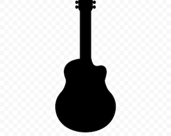 Acoustic Guitar Silhouette SVG: Acoustic Guitar Cut File, Guitar PNG, Guitar Silhouette, Guitar Cricut, Guitar Clipart, Guitar Vector