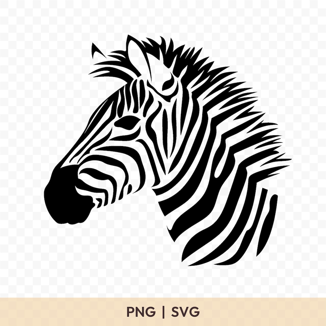 Zebra Header Zebra Head SVG: Zebra Head Cut File, Zebra Head PNG, Zebra Head ...