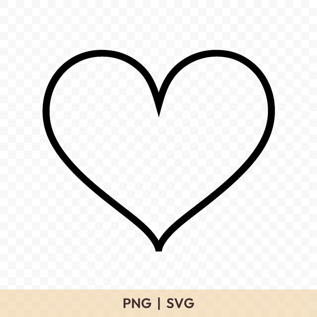 Heart Cutout For Indesign Heart Outline SVG: Cut File for Cricut, Silhouette, Digital Download ...