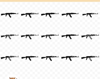 Ak-47 SVG Bundle, Ak-47 Clipart, 15 Ak-47 Cut Files for Cricut, PNG and SVG, Vector Image Cut Files, Printable