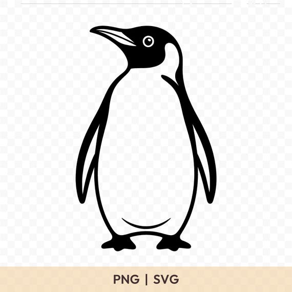 Penguin SVG: Penguin Cut File, Penguin PNG, Penguin Silhouette, Penguin Cricut, Penguin Clipart, Penguin Vector, Penguin Printable