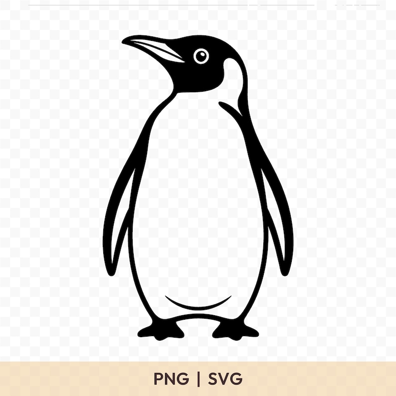 Penguin SVG: Penguin Cut File, Penguin PNG, Penguin Silhouette, Penguin Cricut, Penguin Clipart, Penguin Vector, Penguin Printable image 1
