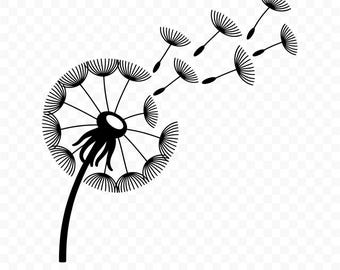 Löwenzahn SVG: Schneide Datei für Cricut, Silhouette, digitaler Download, druckbare Clipart, kommerzielle Nutzung, Löwenzahn Vektor, Löwenzahn PNG