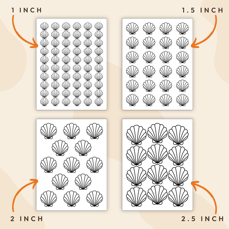 Seashell Template.pdf Seashell Shape Template Printable PDF: Craft Seashell Cutouts, Tracing ...