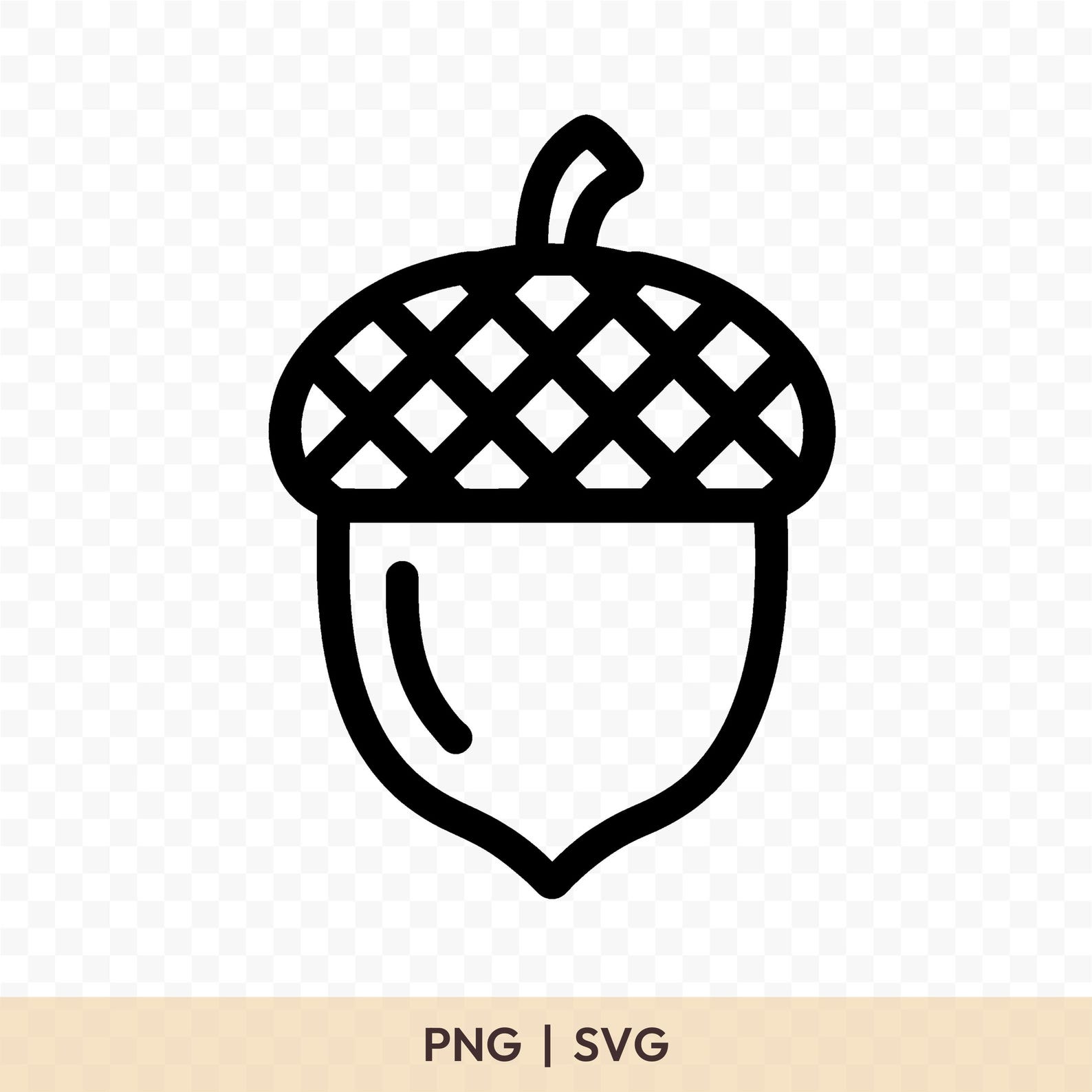 Acorn SVG: Acorn Cut File, Acorn PNG, Acorn Silhouette, Acorn Cricut ...