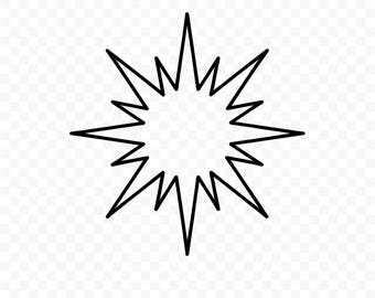 Starburst SVG: Starburst Schnittdatei, Starburst PNG, Starburst Silhouette, Starburst Cricut, Starburst Clipart, Starburst Vektor