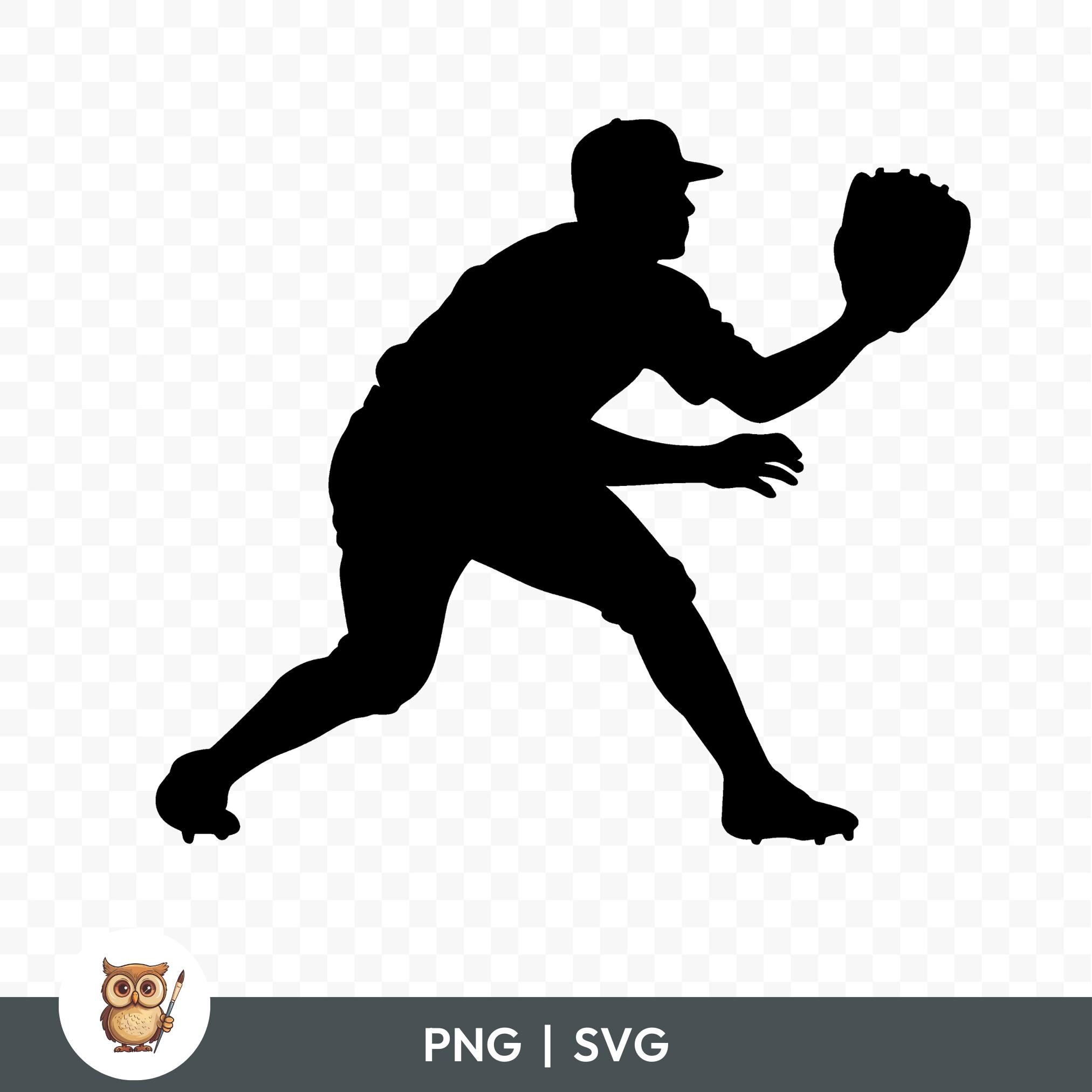 Baseball Player Silhouette SVG Bundle, Baseball Player Clipart, 15 ...