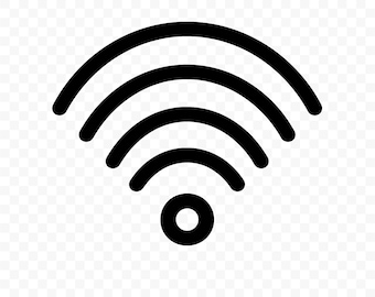 Wifi-symbool SVG: gesneden bestand voor Cricut, silhouet, digitale download, afdrukbare clipart, Tech Icon Vector