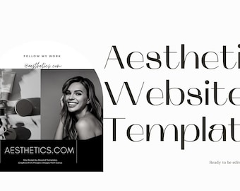 Sitio web de Canva para la industria estética / Belleza / Cosmética / Tratamientos no quirúrgicos Tema del sitio web / Plantillas para esteticista / esteticista