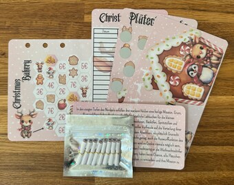 Christmas Bakery // Sammel Sparspiel // Laminiert // Tracker mit 160g Papier //passend für A6 Binder