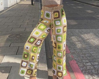 Crochet Granny Square Trousers - Etsy UK