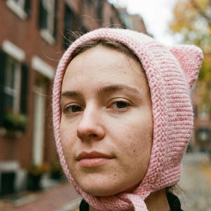 Gorro con orejas de gato, gorro de punto con orejas de diablo