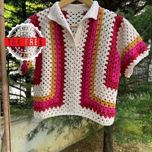 Crochet Shirt, Unisex Shirt, Crochet Overshirt, Crochet Multicolor Shirt, Crochet Shirt for Men, Crochet Shirt for Women, Beach Shirt