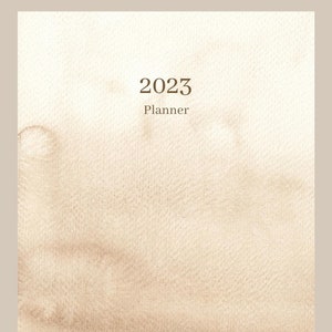 Beige Aesthetic ADHD 2023 Planner with Daily and Monthly Planner with Mood Tracker