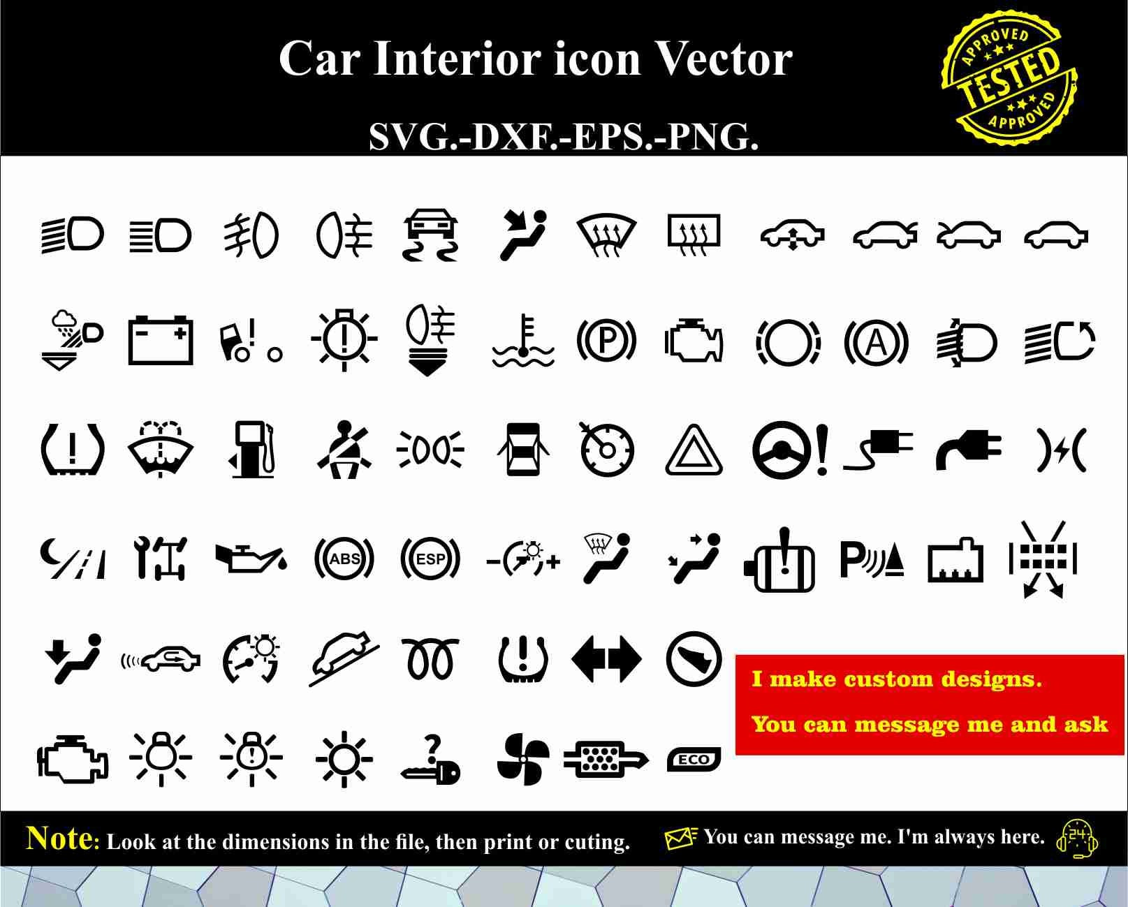 Car Interior Icon Vector - Etsy