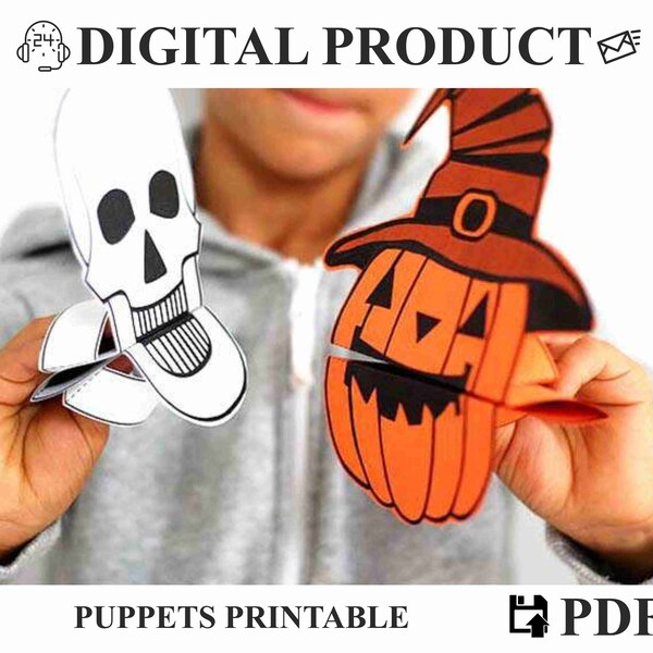 Pumpkin Puppet Printable skull puppet printable