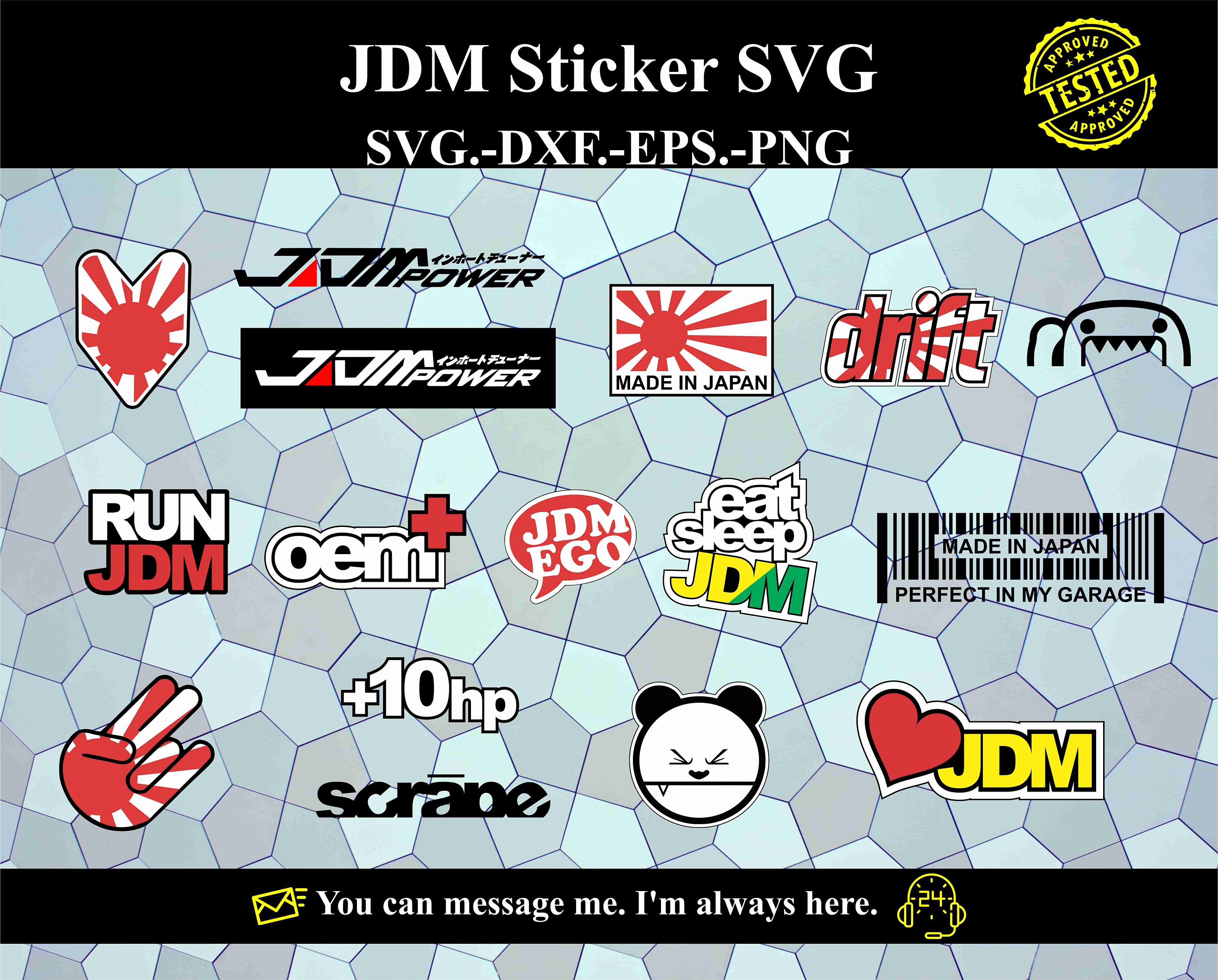 JDM Sticker SVG Cut Files Bundle Vector I Saved the Drawings One by One