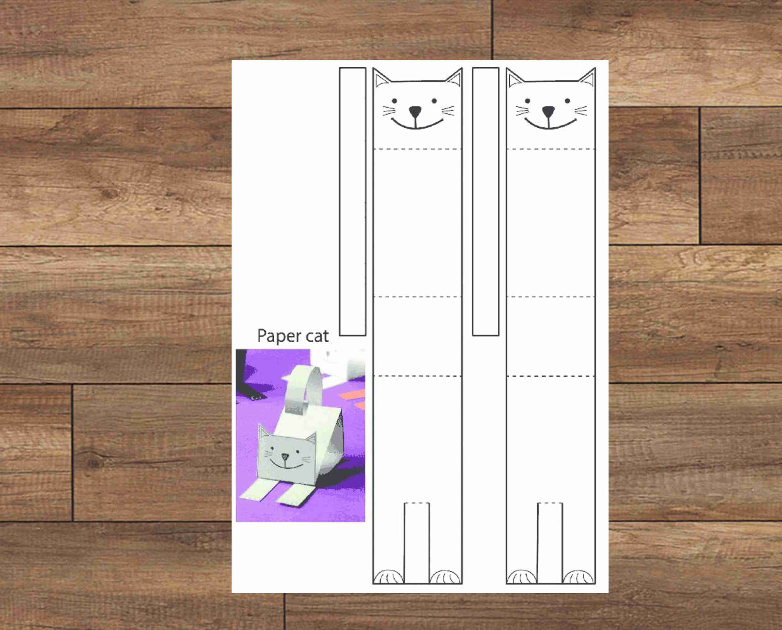 Foldable Cat Printable 3d Cat Printable Etsy Foldable Cat Printable 3d Cat Printable Etsy