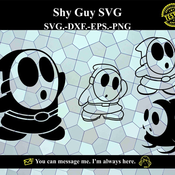 Shy Guy SVG vector ( I saved the drawings one by one. )