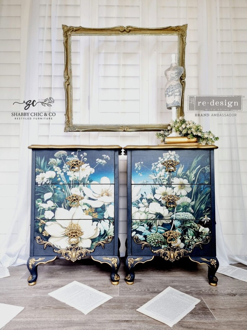 NEW Redesign Decoupage Fiber Paper Contrast of Night and Petal A1 Size ...