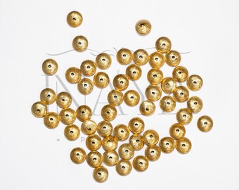 8mm Gold Plated Disc Spacer Beads | GPB003 | Brushed Finish Flat Round Beads | DIY Jewelry Findings | Matte Gold Beads  Jewelry Making
