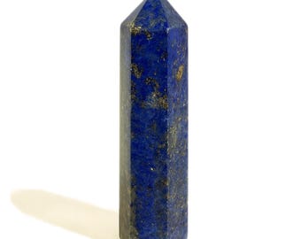 Naturlig Lapislazuli Kristalltorn 9 cm – Läkande Kristallobelisk (70 g) – Intuition, Visdomssten för Meditation, Chakra och Andlig Inredning