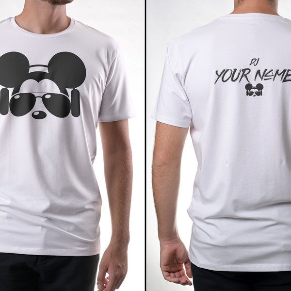 Dj Mickey Mouse Vector Design with Font for T-shits, Mugs, Hoodies and more