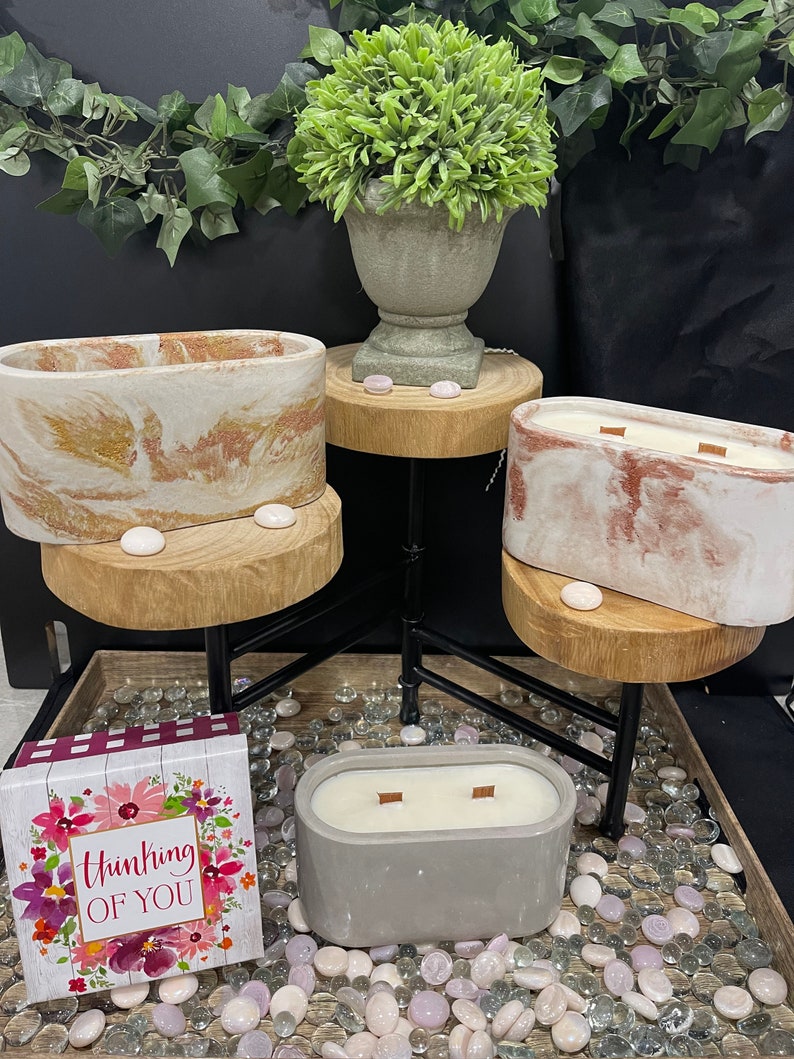 Concrete Candles Vessel Etsy