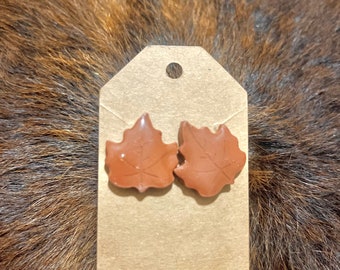 Fall leaf polymer Earrings