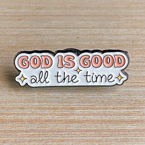 God is Good Lapel Pin, Christian Catholic Pin, catholic gifts, first communion gift, baptism pin, Free Shipping