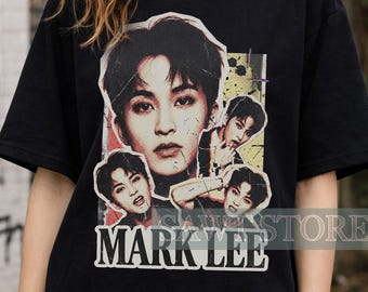 Mark Lee Collage Graphic T-Shirt: K-Pop Fan Apparel