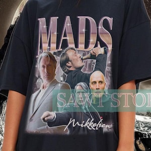 Retro MADS MIKKELSEN Shirt, Mads Mikkelsen Homage Shirt, Mads Mikkelsen Fan, Mads Mikkelsen Vintage 90s Sweater, Mads Mikkelsen Tees