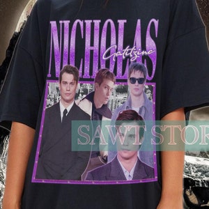 Retro NICHOLAS GALITZINE-skjorta | Nicholas Galitzine hyllning fan-t-shirts | Karaktär Purple Heart | Nicholas Galitzine grafisk vintage 90-talspresent