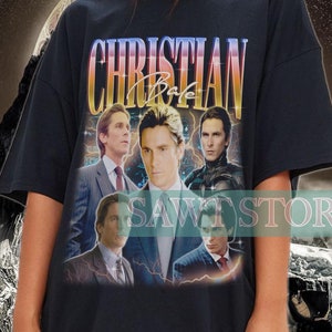 CHRISTIAN BALE Vintage Shirt, Christian Bale Homage TShirt, Christian Bale Fan Tees,Christian Bale Retro 90s Shirt,Christian Bale Merch Gift