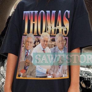 Vintage shirt THOMAS SOWELL, T-shirt Thomas Sowell Hommage, T-shirts Thomas Sowell fan, Thomas Sowell retro shirt jaren 90, Thomas Sowell merchandise cadeau