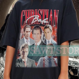 CHRISTIAN BALE Vintage Shirt, Christian Bale Homage TShirt, Christian Bale Fan Tees,Christian Bale Retro 90s Shirt,Christian Bale Merch Gift