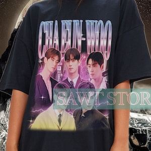CHA EUN-WOO Vintage, Cha Eun-woo Homage Actor, Cha Eun-woo Fan Tees, Cha Eun-woo Vintage Retro 90s, Cha Eun-woo Gift