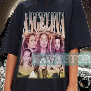 Retro ANGELINA JOLIE Shirt, Angelina Jolie Homage T-Shirt, Angelina Jolie Fan Tees, Angelina Jolie Vintage 90s Sweater, Angelina Jolie Merch