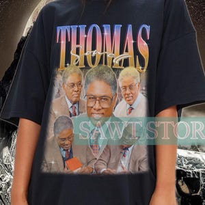 Vintage shirt THOMAS SOWELL, T-shirt Thomas Sowell Hommage, T-shirts Thomas Sowell fan, Thomas Sowell retro shirt jaren 90, Thomas Sowell merchandise cadeau