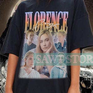 FLORENCE PUGH Retro Shirt, Florence Pugh T-Shirt, Florence Pugh Actor Shirt, Florence Pugh Homage Shirt, Florence Pugh Merch Gift