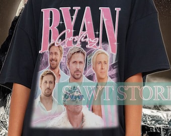 Ryan Gosling vintage-tröja, hyllningströja till Ryan Gosling, fan-tröjor från Ryan Gosling, retro 90-talströja från Ryan Gosling, merchandisepresent från Ryan Gosling